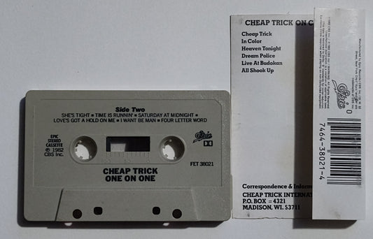 Cheap Trick - "One On One" - CASSETTE TAPE (DOLBY) VG+/VG+