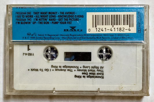 Kool Moe Dee - "Knowledge Is King" - CASSETTE TAPE VG/M (Sealed; Drill hole thru spine)