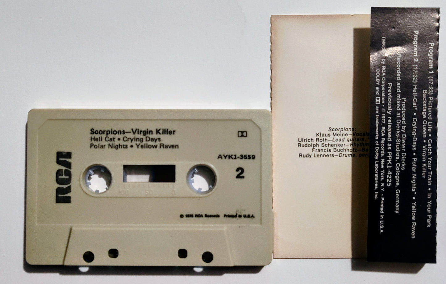 Scorpions - "Virgin Killer" - CASSETTE TAPE (DOLBY) VG+/VG+