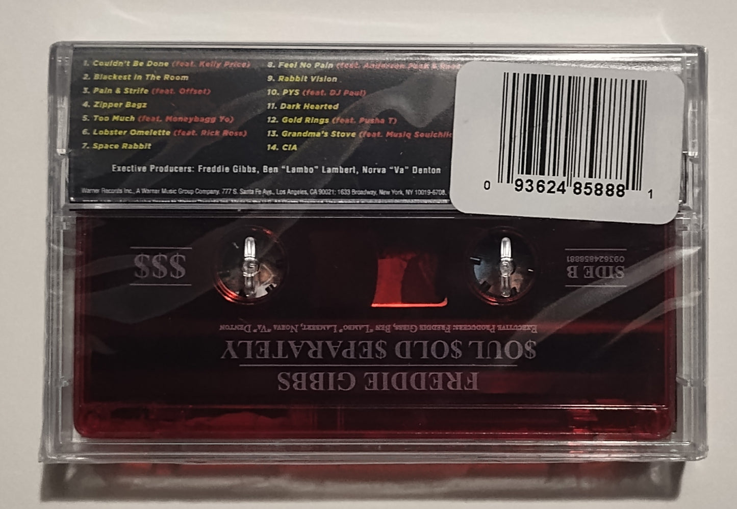 Freddie Gibbs - "$oul $old $eparately" - INDIE CASSETTE TAPE (Translucent red shell) M/M (Sealed)