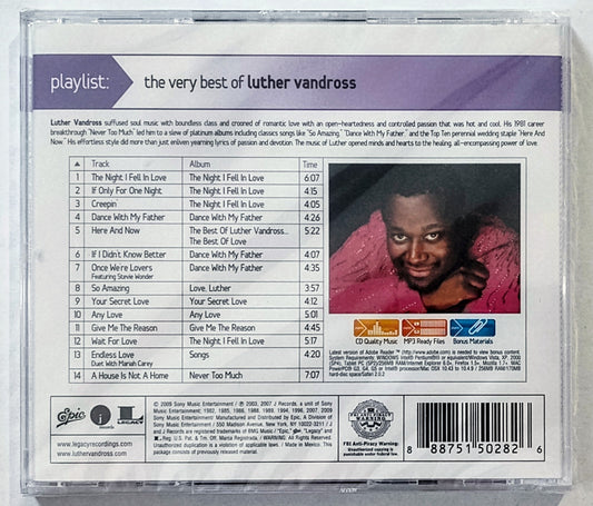 Luther Vandross - “Playlist: The Very Best Of (Compilation)” - COMPACT DISC M/M (Sealed)