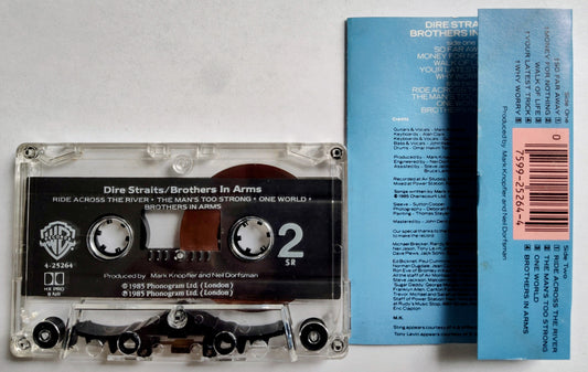 Dire Straits - “Brothers In Arms” - CASSETTE TAPE VG+/VG+