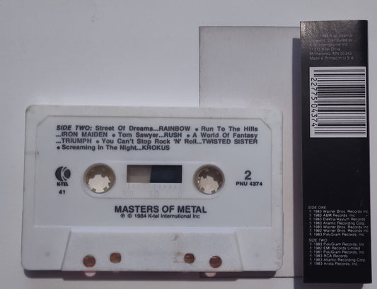 Various Artists - "Masters Of Metal Compilation" - CASSETTE TAPE VG+/VG