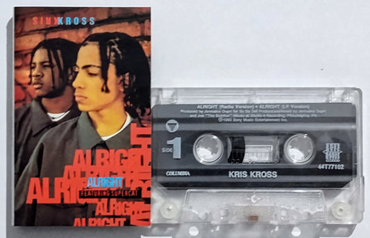 Kris Kross Featuring Supercat - “Alright” - CASSETTE TAPE (Single) VG/VG+