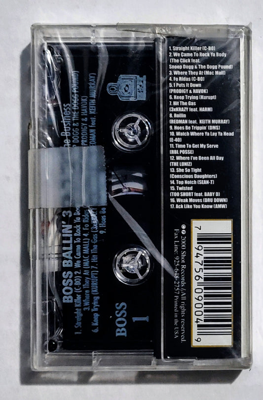 Various Artists - "Boss Ballin' 3: The Best In The Business (Greatest Hits)" - CASSETTE TAPE M/M (Sealed; security device taped to side)