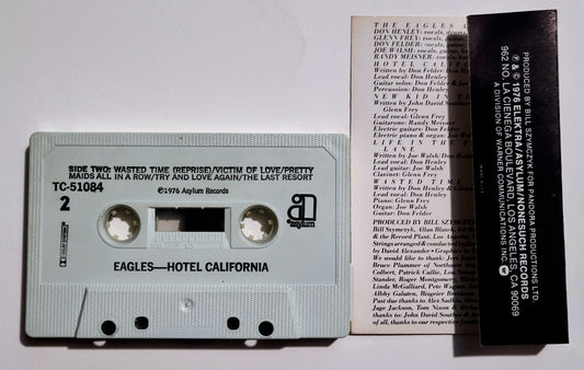 Eagles - "Hotel California" - CASSETTE TAPE (DOLBY) G+/VG+ ("Karen" written on cover)