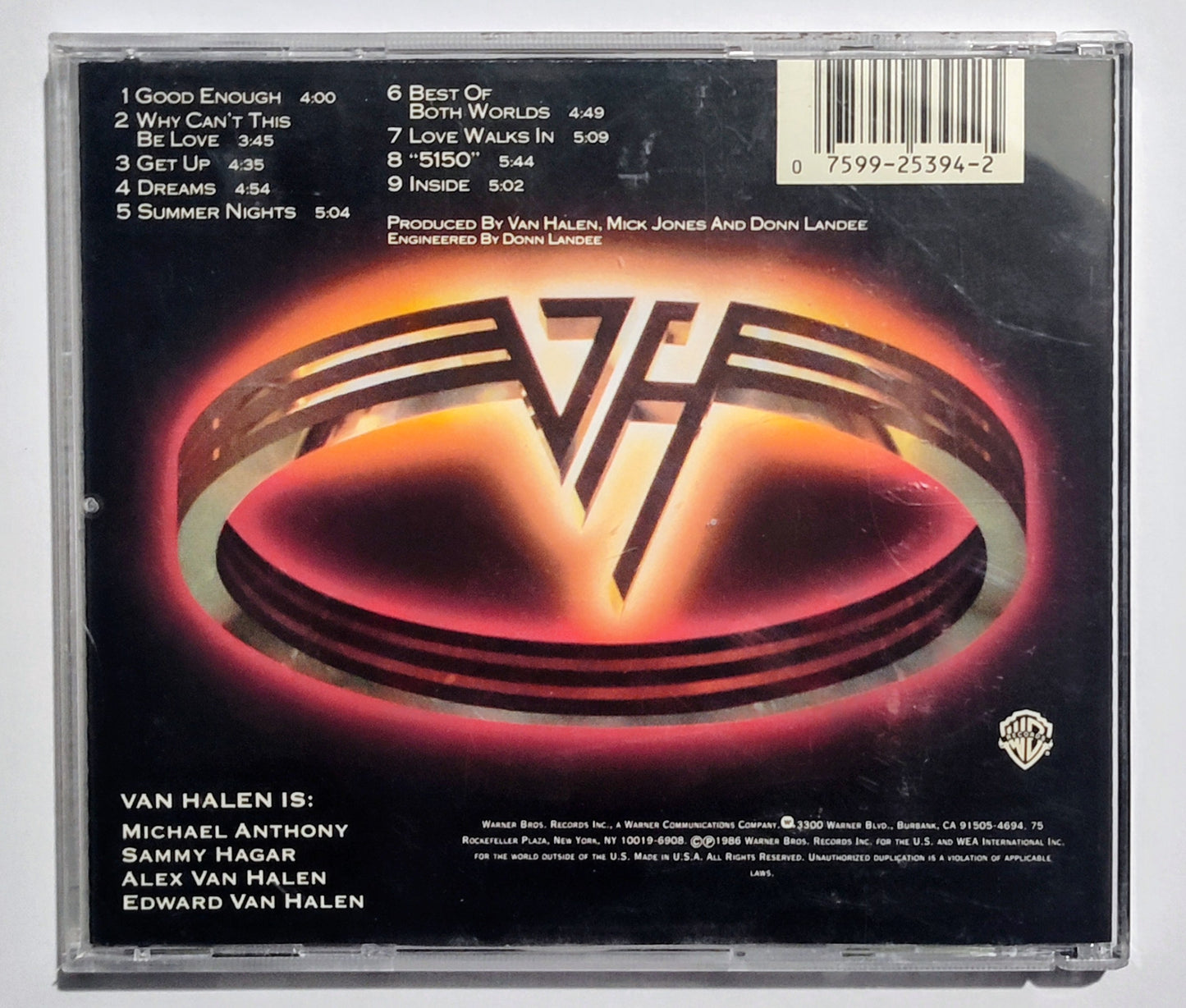 Van Halen - "5150" - COMPACT DISC VG+/G+