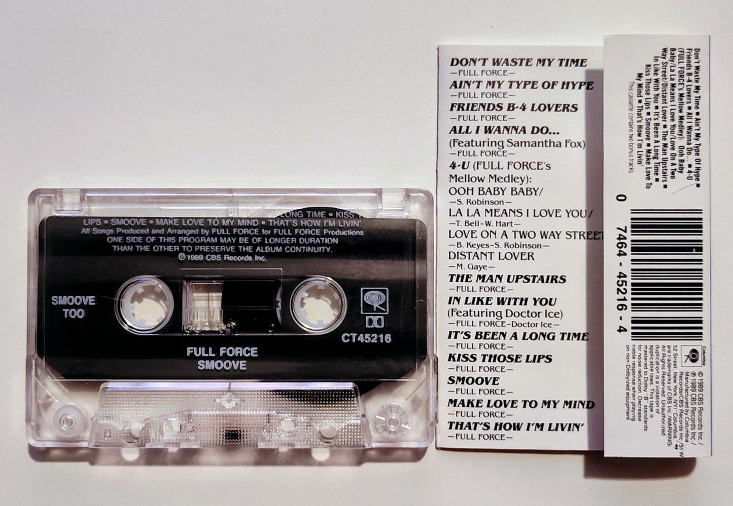 Full Force - "Smoove" - CASSETTE TAPE VG+/VG+