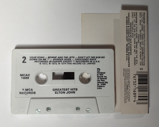 Elton John - "Greatest Hits" - CASSETTE TAPE VG+/VG+