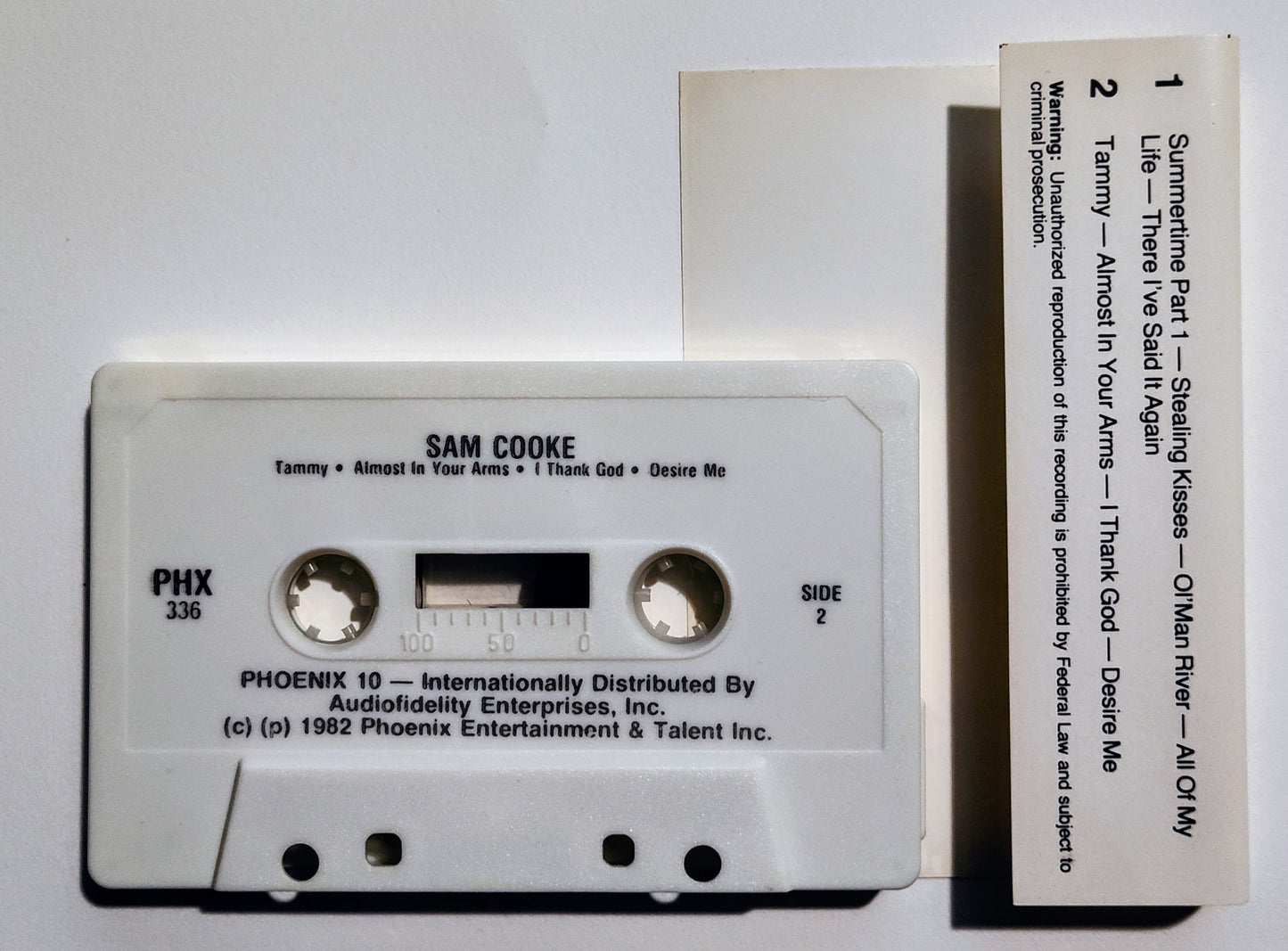 Sam Cooke - "Sam Cooke (Compilation)" - CASSETTE TAPE VG+/VG+