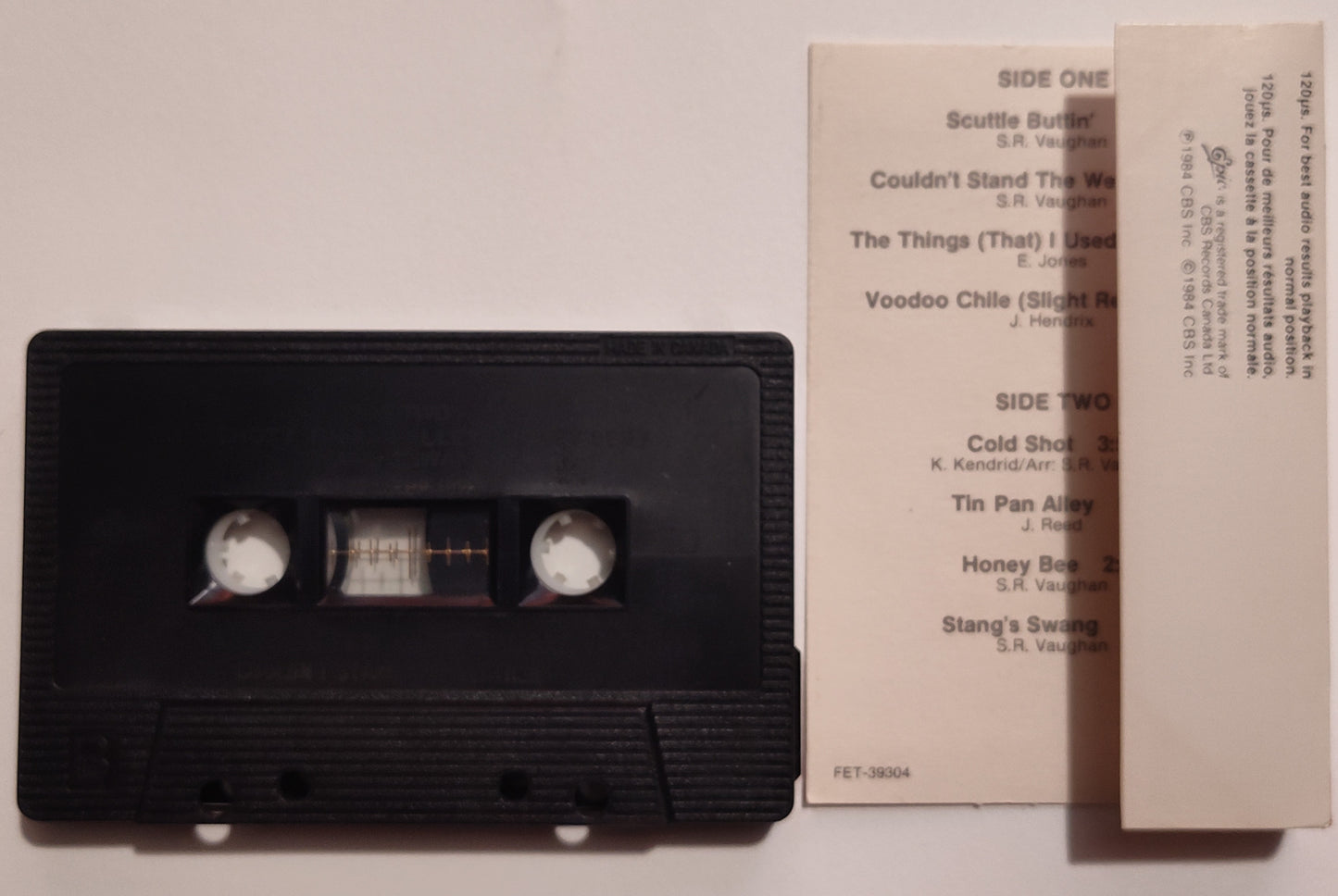 Stevie Ray Vaughan And Double Trouble - "Couldn't Stand The Weather" - CASSETTE TAPE (Canada; black shell; DOLBY) VG+/G+