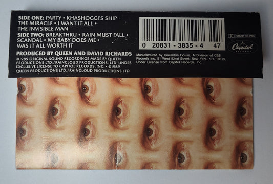 QUEEN - "The Miracle" - CASSETTE TAPE (Columbia House; DOLBY HX PRO) VG+/VG+