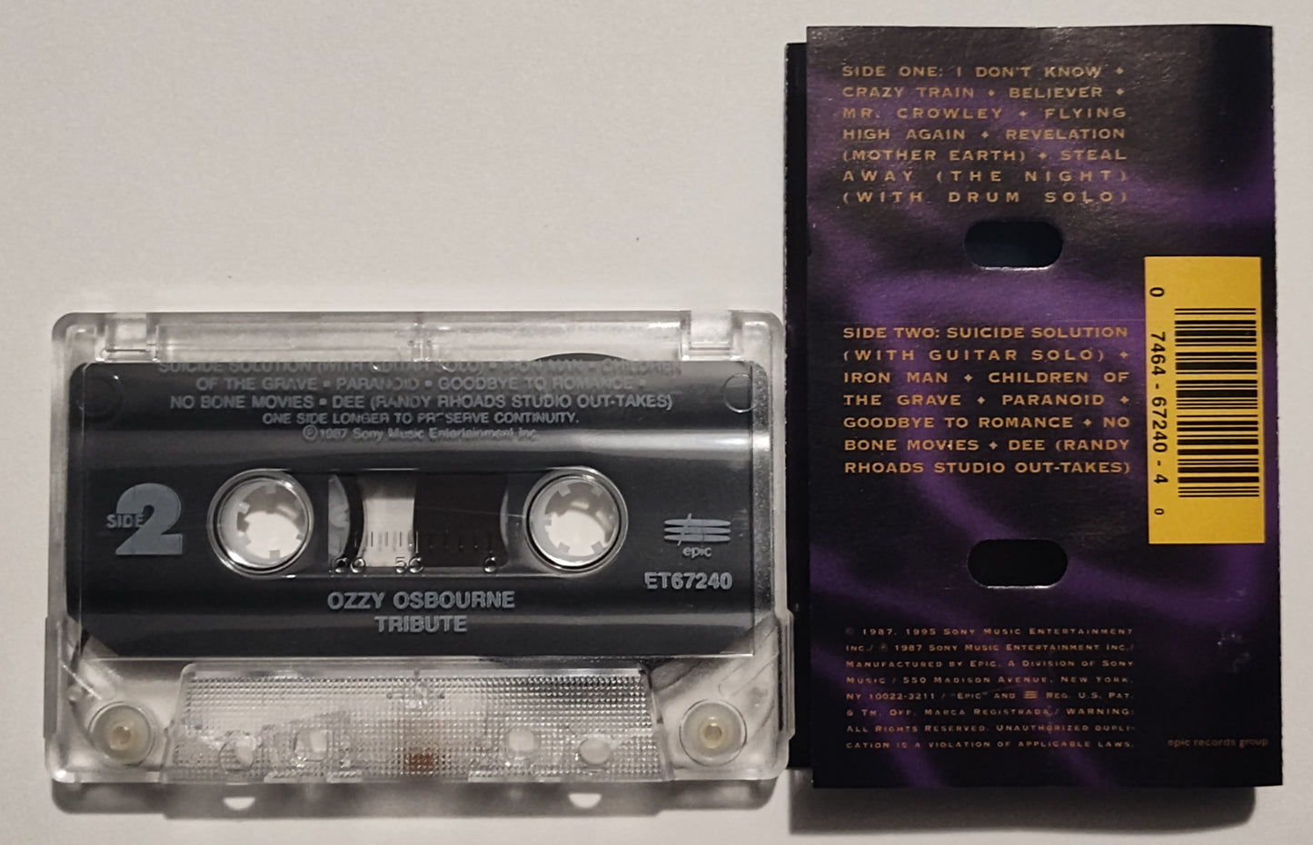 Ozzy Osbourne - "Tribute (Remastered)" - CASSETTE TAPE VG+/VG+