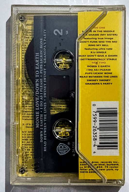 Monie Love - “Down To Earth” - CASSETTE TAPE NM/M (Sealed; Lightstruck cover)