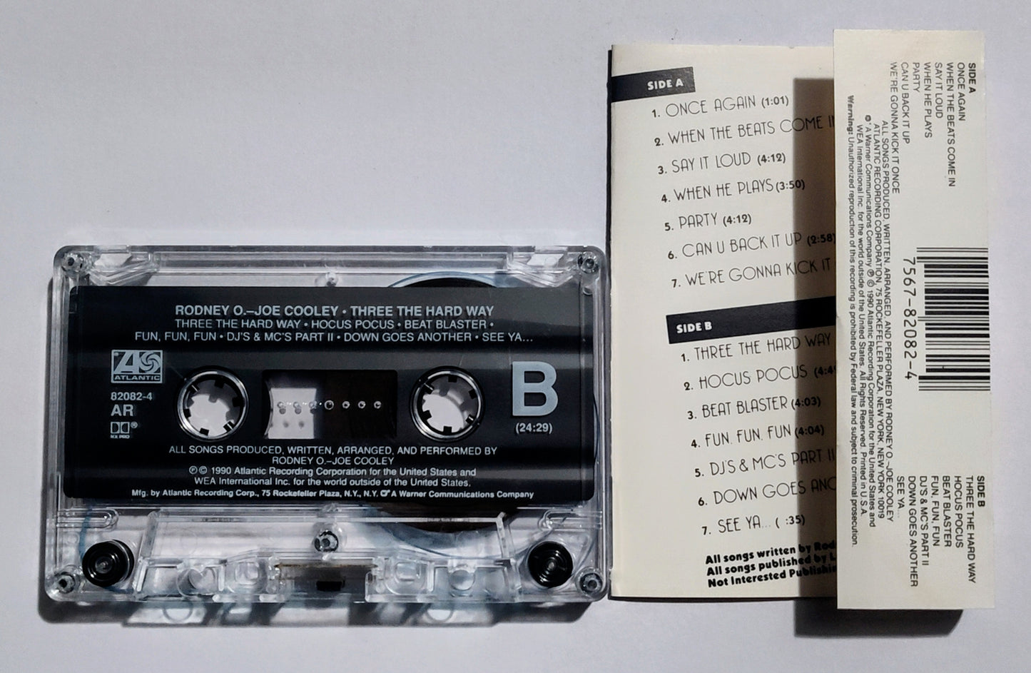 Rodney Joe Cooley - "Three The Hard Way" - CASSETTE TAPE (AR; DOLBY HX PRO) VG+/VG+
