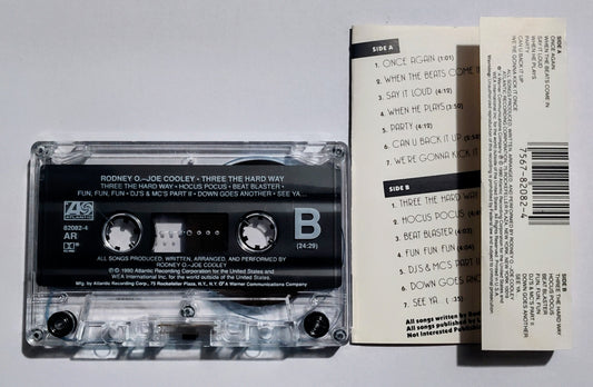 Rodney Joe Cooley - "Three The Hard Way" - CASSETTE TAPE (AR; DOLBY HX PRO) VG+/VG+