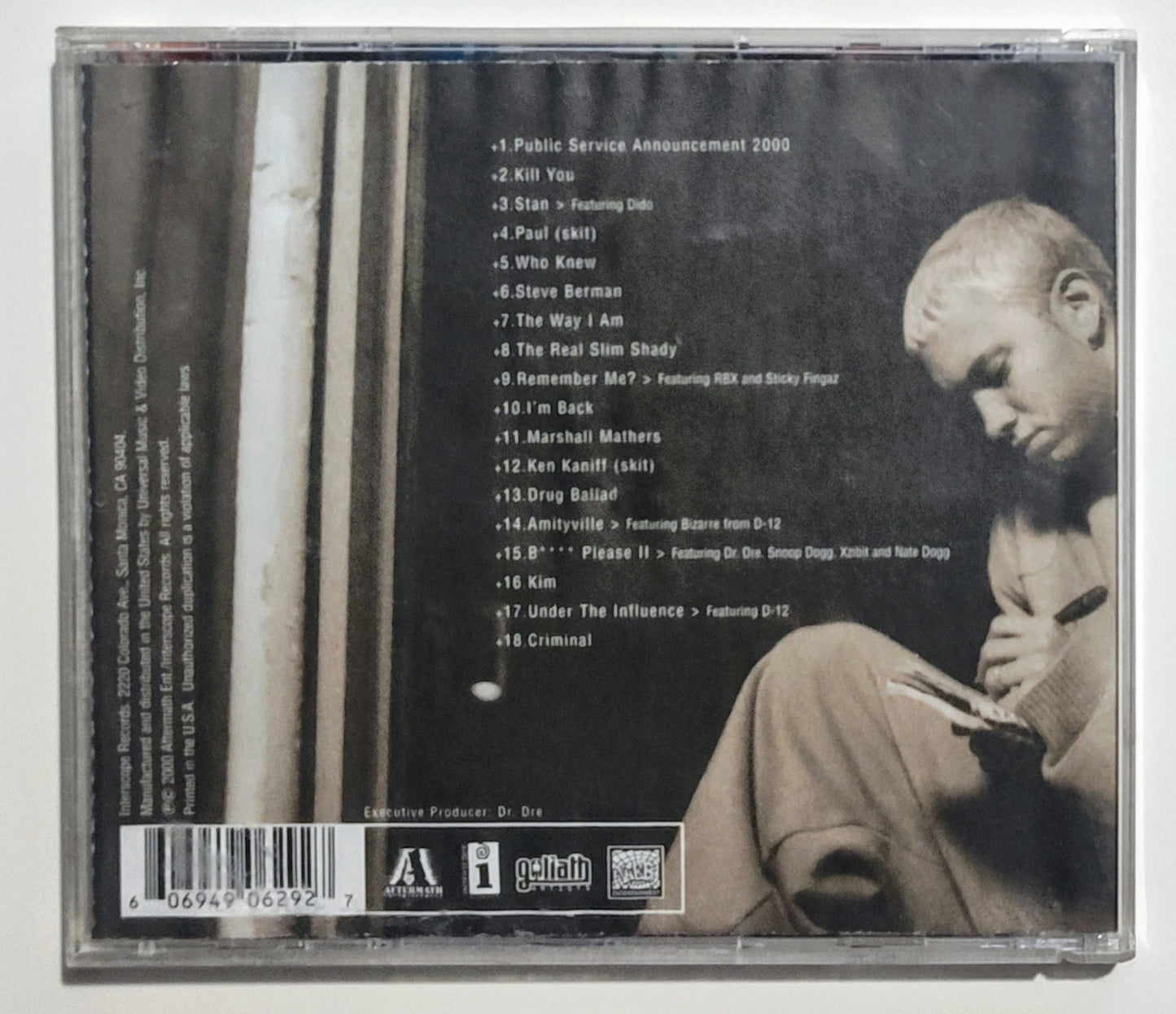 Eminem - "The Marshall Mathers LP" - COMPACT DISC VG+/VG+