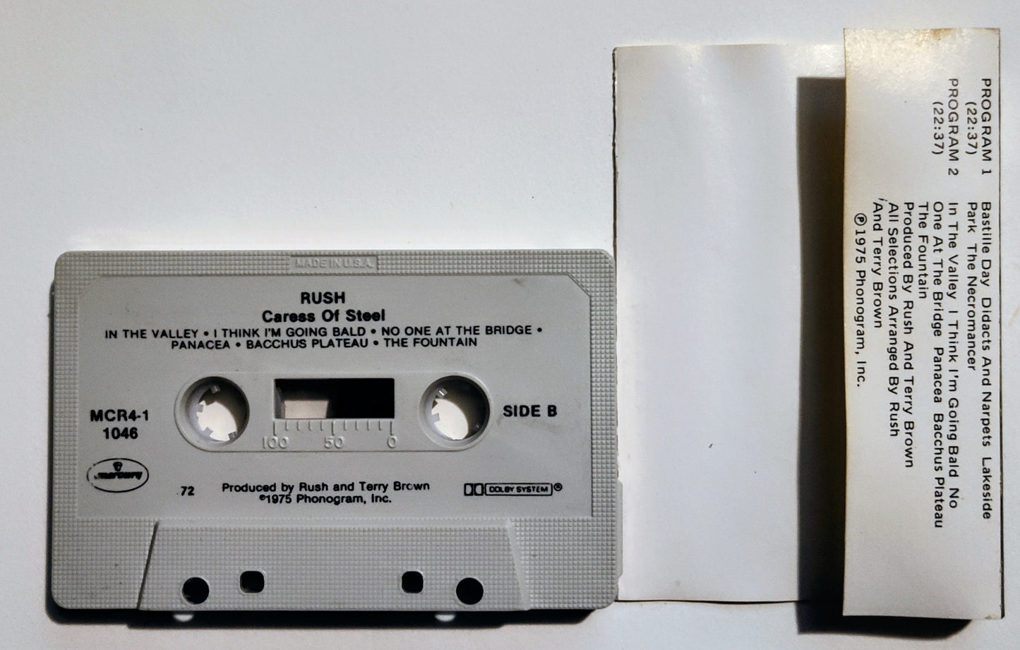 Rush - "Caress Of Steel" - CASSETTE TAPE VG/VG
