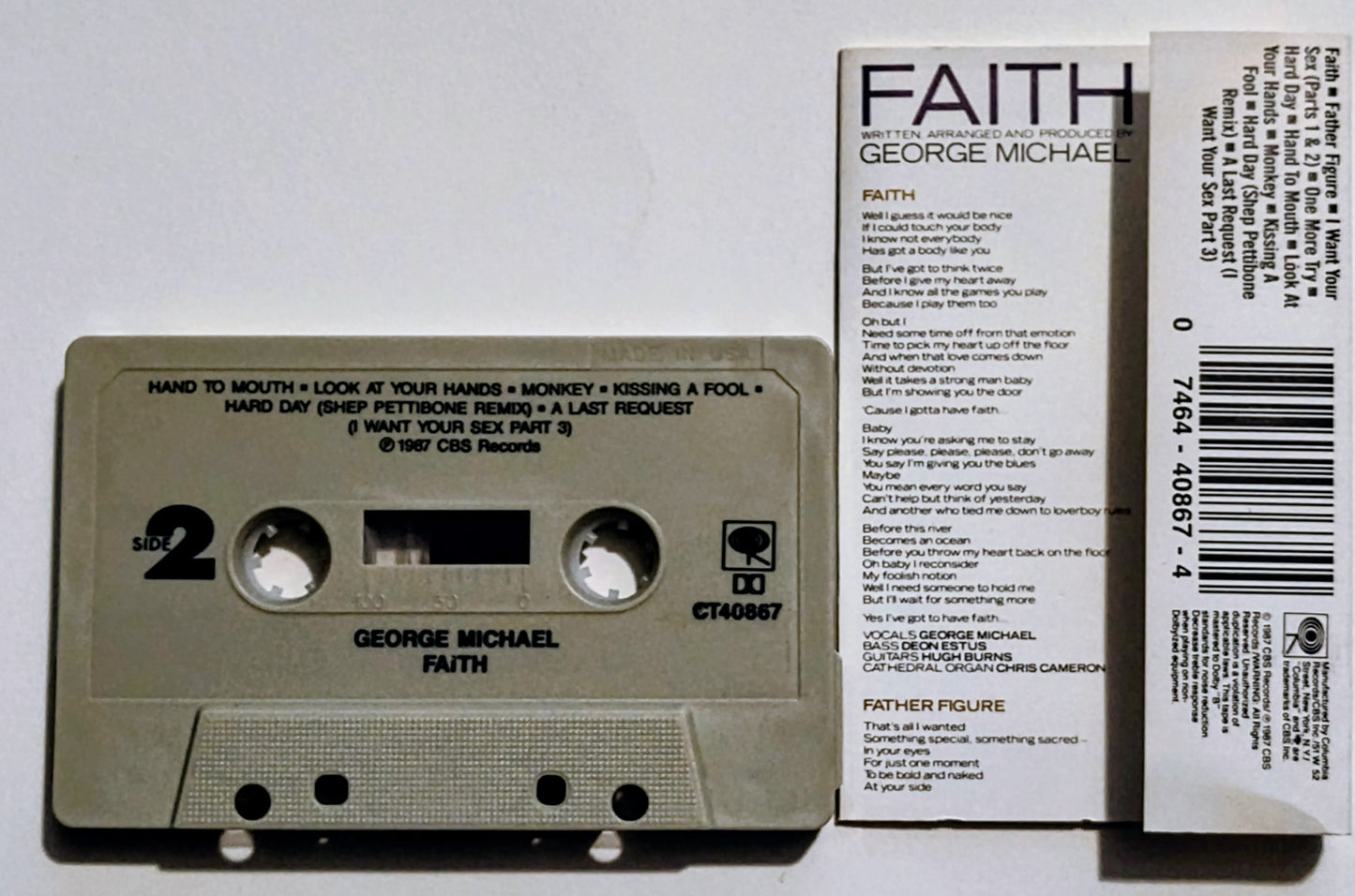 George Michael - "Faith" - CASSETTE TAPE (DOLBY) VG+VG+