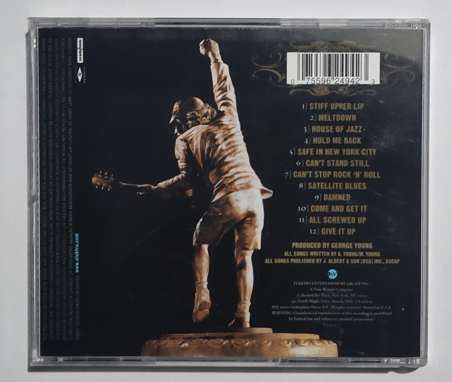 AC/DC - "Stiff Upper Lip" - COMPACT DISC VG/G+