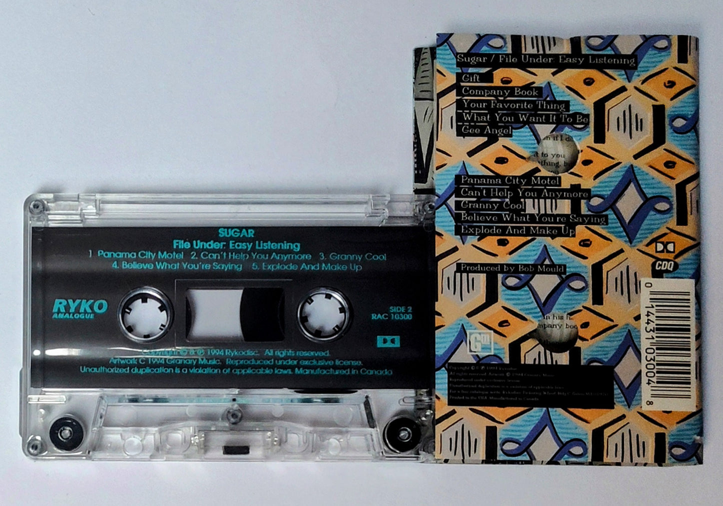 Sugar - "File Under Easy Listening" - CASSETTE TAPE (RYKO ANALOGUE; DOLBY; cut card spine) VG/NM