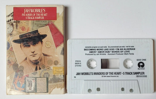 Jah Wobble's (PIL) Invaders Of The Heart - "5-track Take Me To God Sampler" - CASSETTE TAPE VG/VG