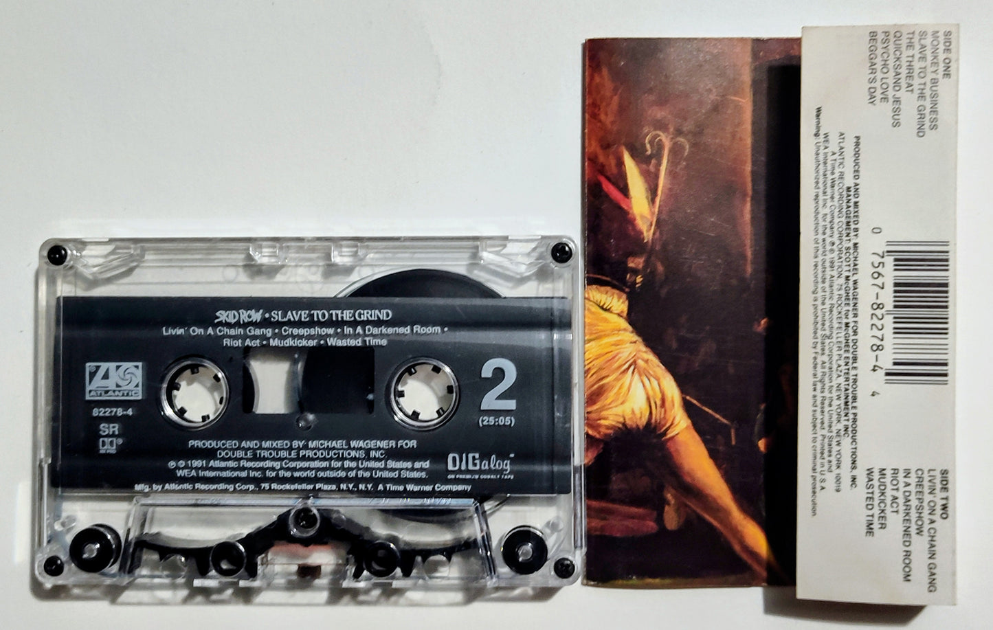 Skid Row - "Slave To The Grind" - CASSETTE TAPE (DIGalog; DOLBY HX PRO) VG/VG