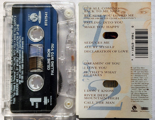 Celine Dion - "Falling Into You" CASSETTE TAPE VG+/VG+