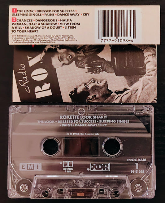 Roxette - “Look Sharp!” - CASSETTE TAPE VG+/VG+