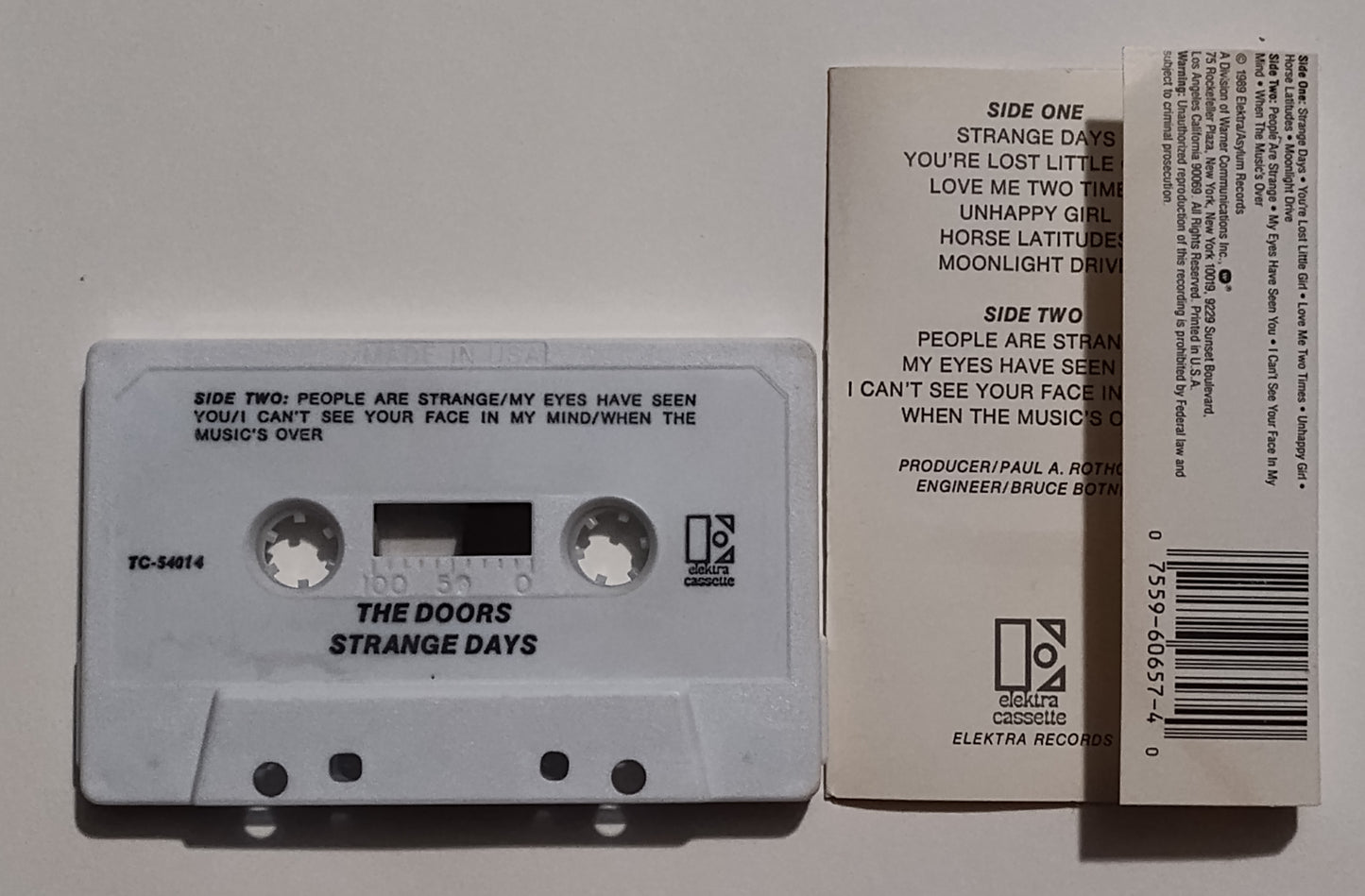 Doors, The - "Strange Days" - CASSETTE TAPE VG+/VG+