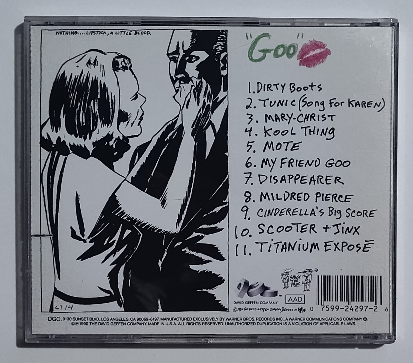 Sonic Youth - "Goo" - INDIE COMPACT DISC VG/G+