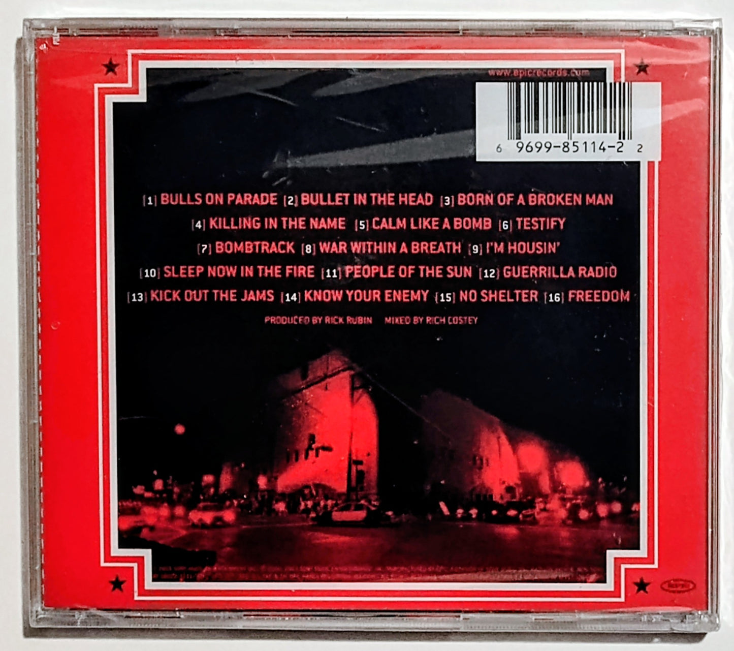 Rage Against The Machine - "Live At The Grand Olympic Auditorium" - COMPACT DISC M/M (Sealed with hype sticker)