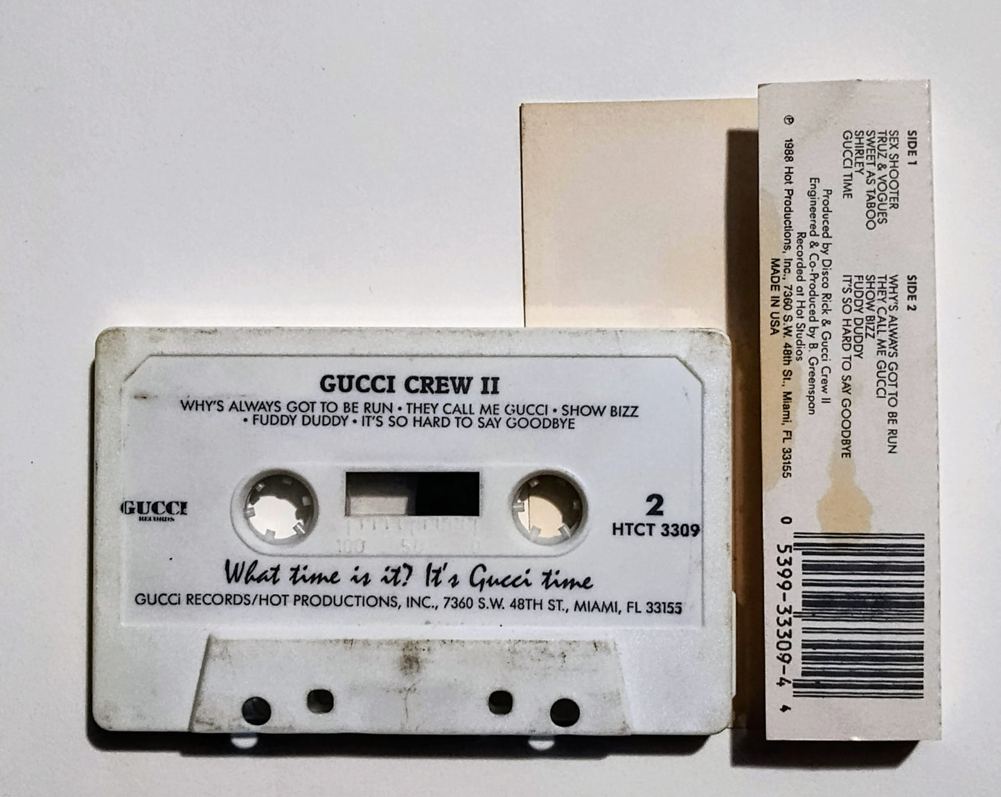 Gucci Crew II - "What Time Is It? It's Gucci Time" - CASSETTE TAPE VG/VG