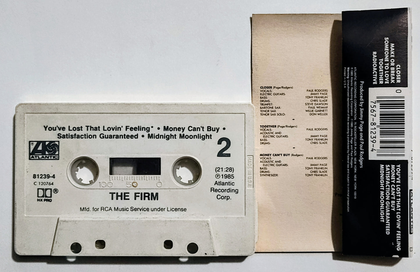 Firm, The - "The Firm" - CASSETTE TAPE (DOLBY HX PRO) G+/VG