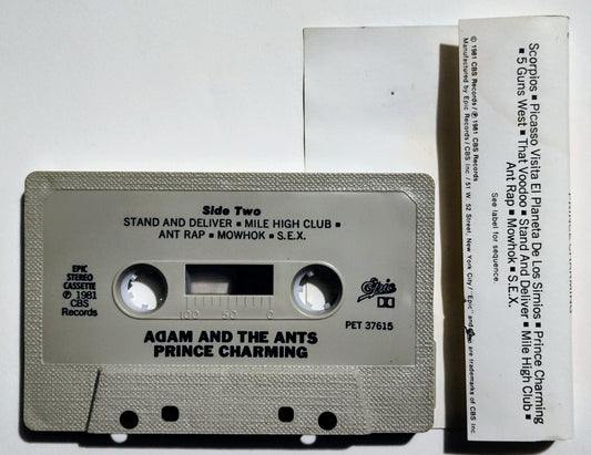 Adam And The Ants - "Prince Charming" - CASSETTE TAPE G+/VG+