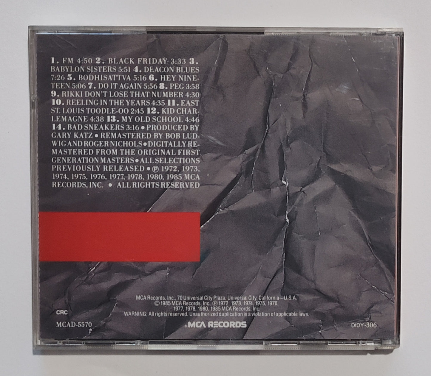 Steely Dan - "Decade" - COMPACT DISC VG+/G+
