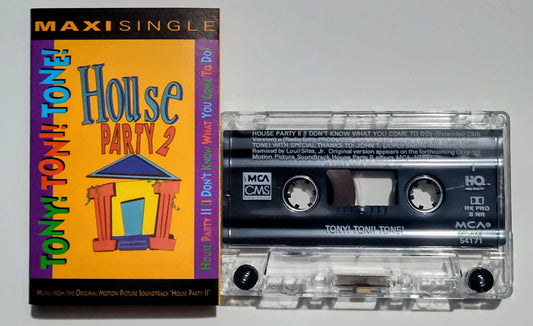 Tony! Toni! Toné! - "House Party II (I Don't Know What You Come To Do" - CASSETTE TAPE (Single) VG+/VG+