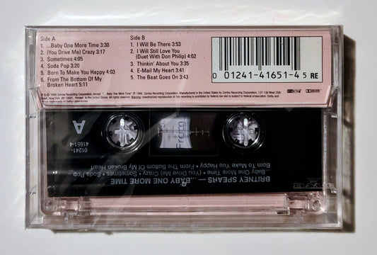 Britney Spears - "...Baby One More Time" - CASSETTE TAPE M/M (Sealed with hype sticker; Original copy! Not the reissue; no cuts)