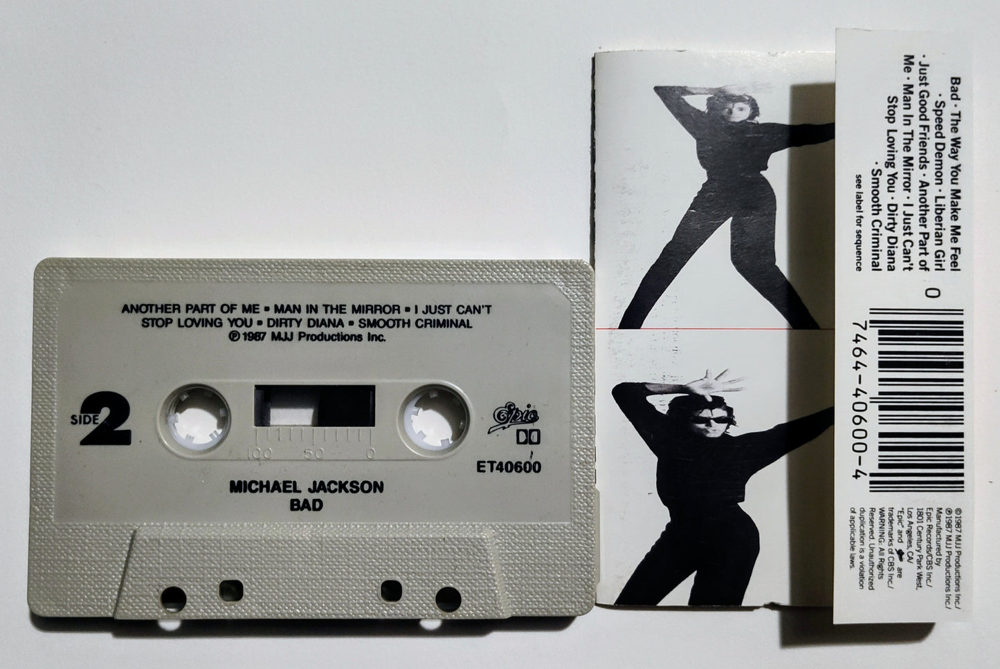 Michael Jackson - "Bad"- CASSETTE TAPE VG+/VG+