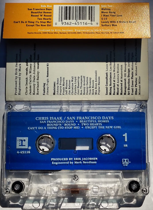 Chris Isaak - "San Francisco Days" CASSETTE TAPE VG+/VG+