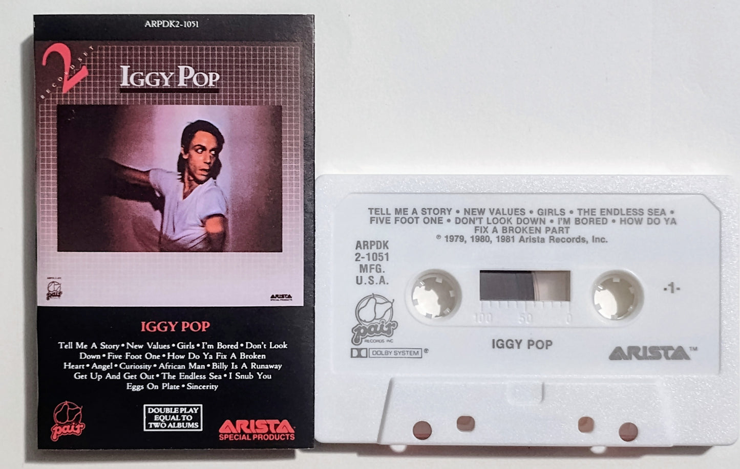 Iggy Pop - "Iggy Pop (Compilation)" - CASSETTE TAPE (DOLBY) VG+/VG+