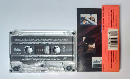 Various Artists - "Days Of Thunder (Music From The Motion Picture Soundtrack)" - CASSETTE TAPE (DOLBY HX PRO B NR) VG/VG+
