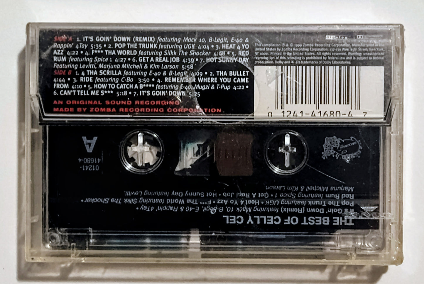 Celly Cell - "Best Of Celly Cell" - CASSETTE TAPE (DOLBY) NM/M (Sealed; hole in back of seal; tiny tear in seal)