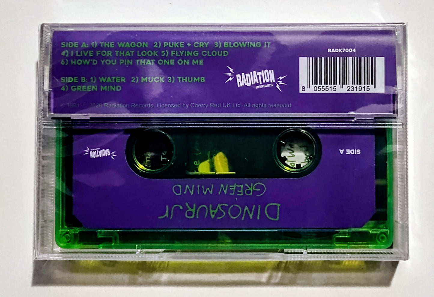 Dinosaur Jr - "Green Mind (Radiation Records Reissue)" - CASSETTE TAPE (Translucent green shell) M/M (Sealed)