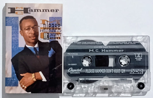 M.C. Hammer - "Please Hammer Don't Hurt 'Em" - CASSETTE TAPE VG+/VG+
