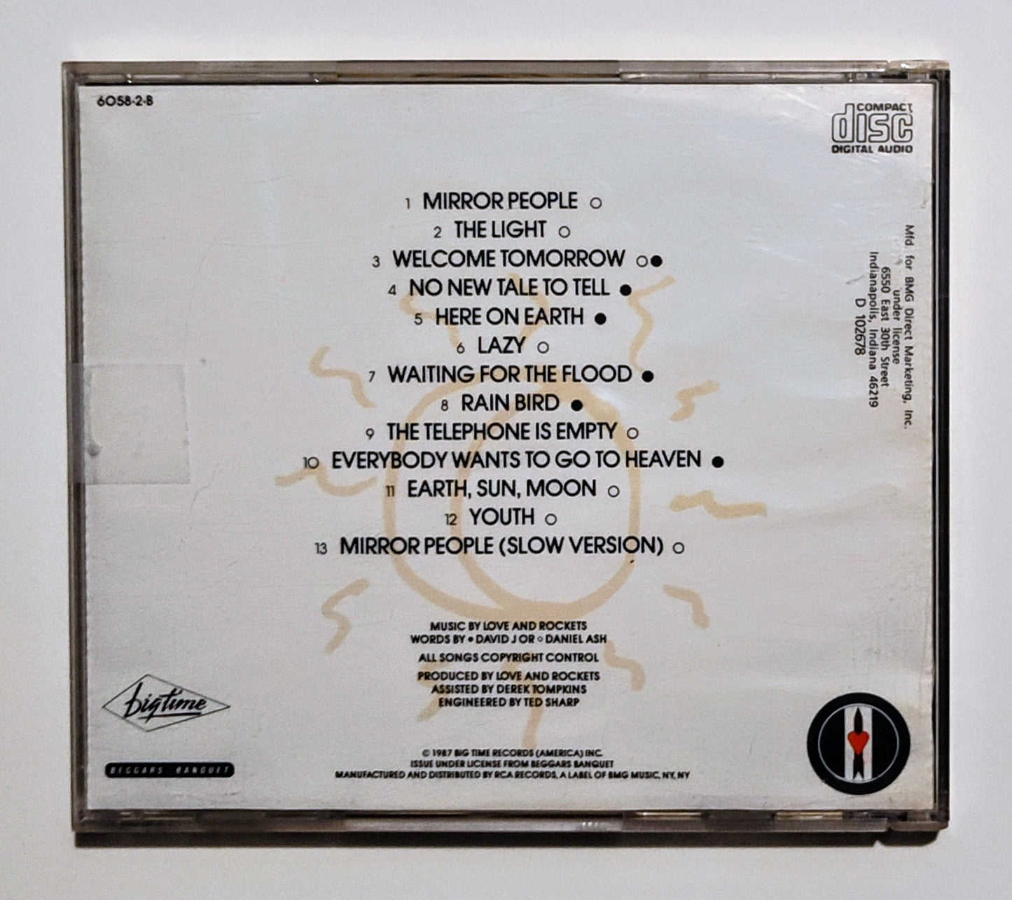 Love And Rockets - "Earth•Sun•Moon" - COMPACT DISC G/G