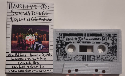 Sunwatchers - "Hauslive" - INDIE CASSETTE TAPE NM/NM