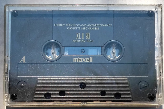 Blank - Maxell XL II (90-Minute; Vintage closed-window-style; grey shell; Loose/Pre-Recorded/No J-Card; No sticker labels; SOLD AS IS)