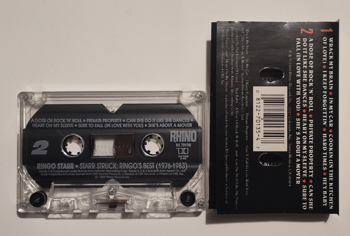 Ringo Starr - "Starr Struck: Best Of Ringo Starr Vol. 2" - CASSETTE TAPE (DOLBY HX PRO) VG+/VG+