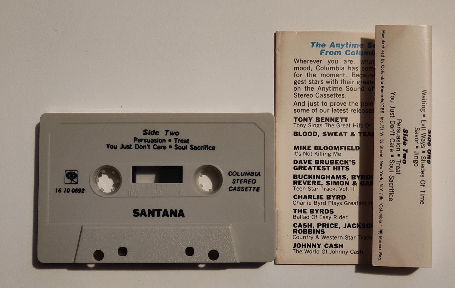 Santana - "Santana" - CASSETTE TAPE (Stereo) VG/VG+
